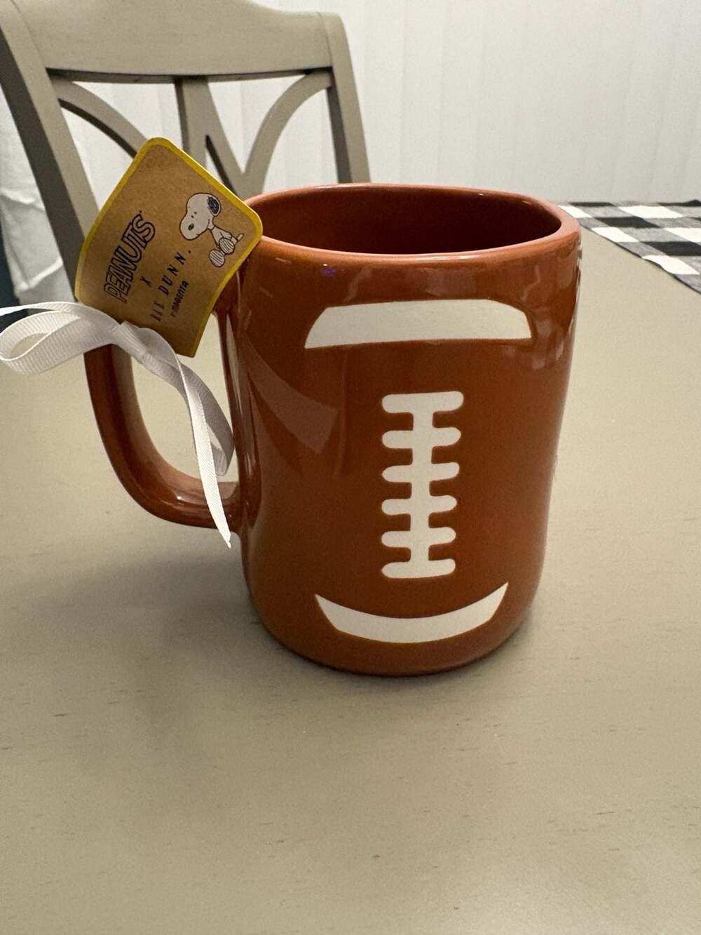 Rae Dunn Peanuts Snoopy Football Mug Touchdown